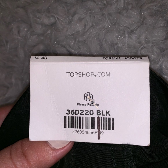 TOPSHOP Formal Jogger Pants NWT Black 14 / 40 - Picture 5 of 7